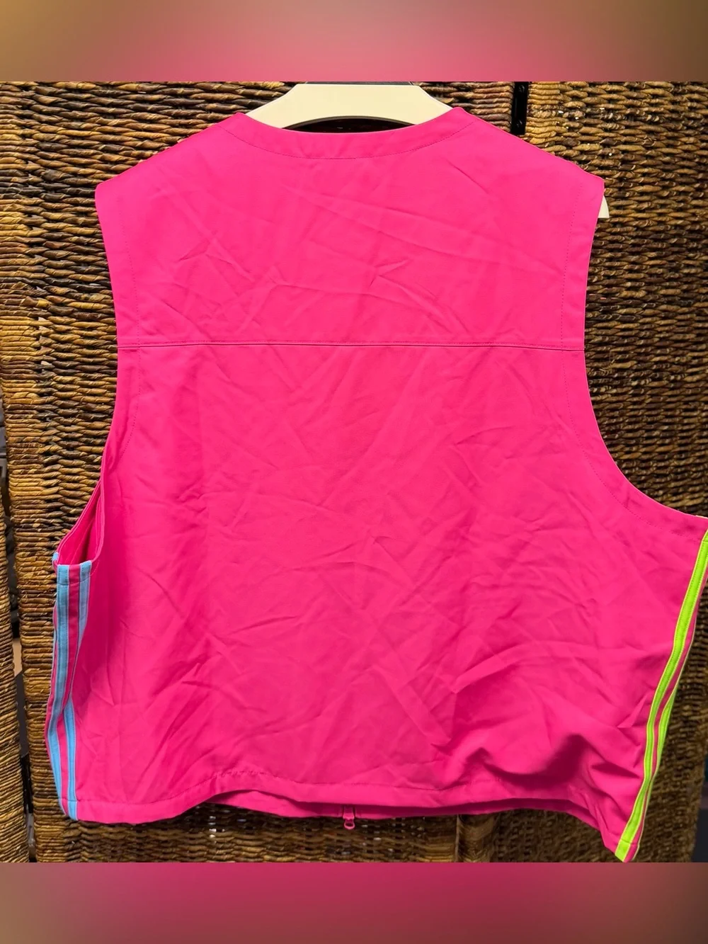 adidas Kidcore Utility-Piece Vest - Hot Pink with Blue & Lime Pockets-XL - Picture 6 of 6